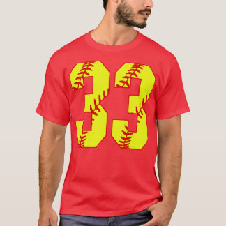 Fastpech Softball Nummer 33 33 Softball Jersey U T-Shirt