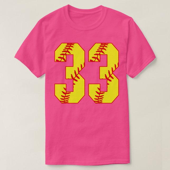 Fastpech Softball Nummer 33 33 Softball Jersey U T-Shirt (Design vorne)