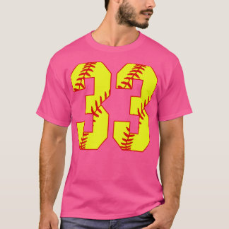 Fastpech Softball Nummer 33 33 Softball Jersey U T-Shirt