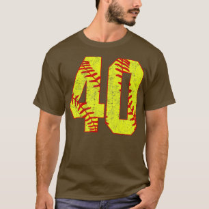 Fastpech Softball Nummer 40 40 Softball Jersey U T-Shirt