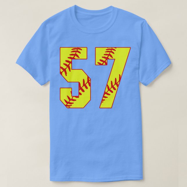Fastpech Softball Nummer 57 57 Softball Jersey U T-Shirt (Design vorne)