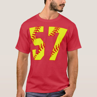 Fastpech Softball Nummer 57 57 Softball Jersey U T-Shirt