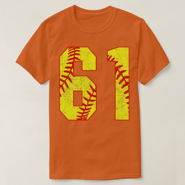 Fastpech Softball Nummer 61 61 Softball Shirt Jer (Design vorne)