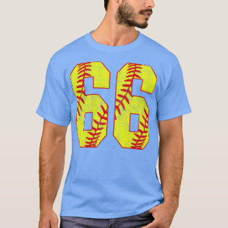 Fastpech Softball Nummer 66 66 Softball Jersey U T-Shirt