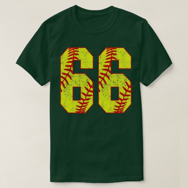 Fastpech Softball Nummer 66 66 Softball Shirt Jer (Design vorne)