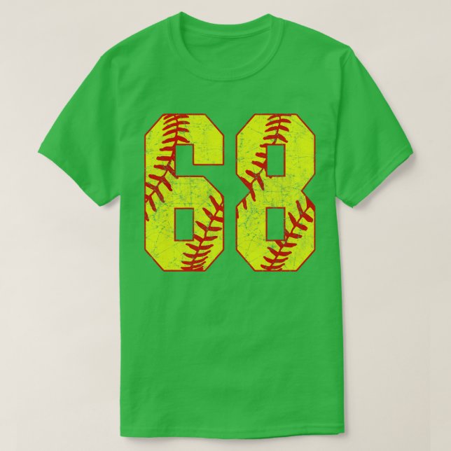 Fastpech Softball Nummer 68 68 Softball Shirt Jer (Design vorne)