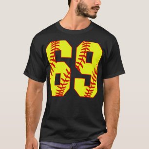 Fastpech Softball Nummer 69 69 Softball Jersey U T-Shirt