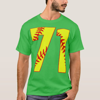 Fastpech Softball Nummer 71 71 Softball Jersey U T-Shirt