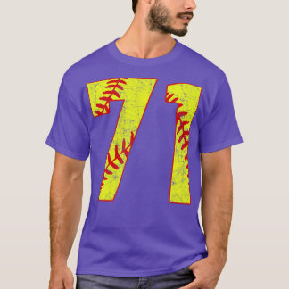 Fastpech Softball Nummer 71 71 Softball Jersey U T-Shirt