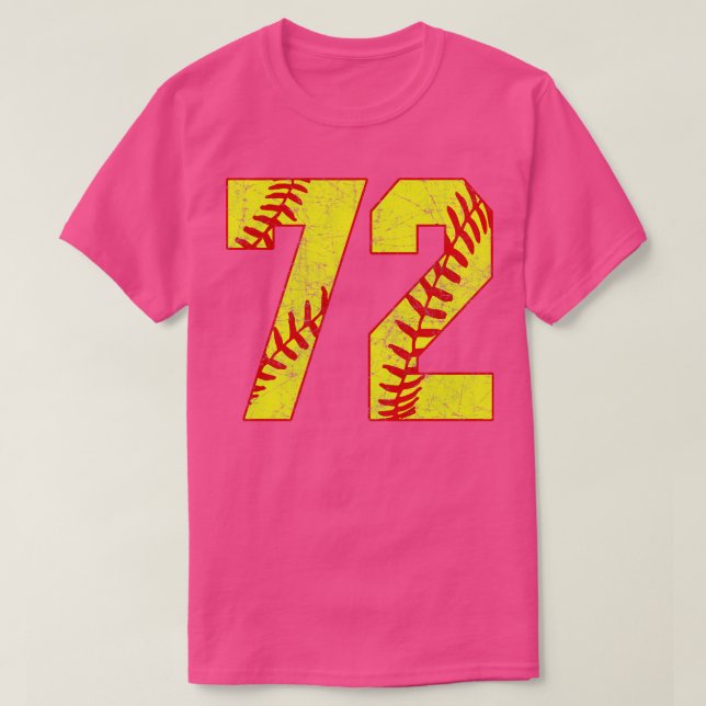 Fastpech Softball Nummer 72 72 Softball Jersey U T-Shirt (Design vorne)