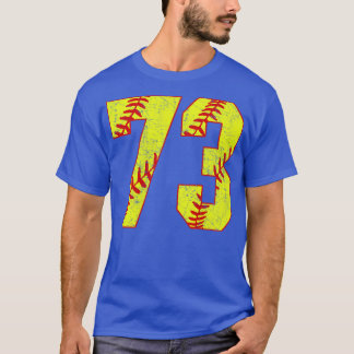 Fastpech Softball Nummer 73 73 Softball Jersey U T-Shirt