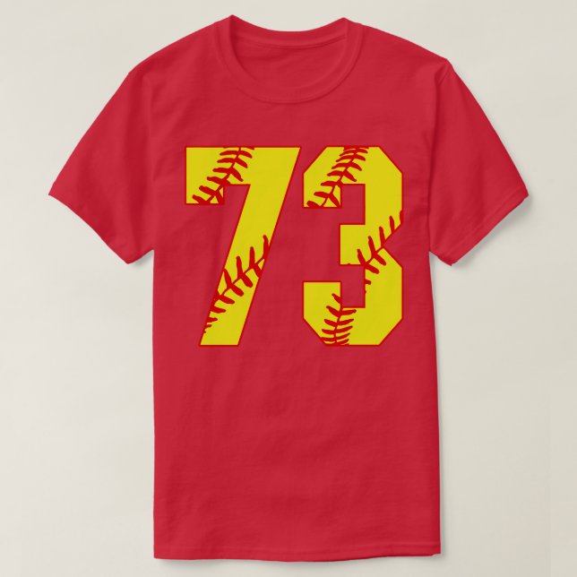 Fastpech Softball Nummer 73 73 Softball Shirt Jer (Design vorne)