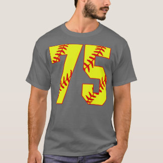 Fastpech Softball Nummer 75 75 Softball Jersey U T-Shirt