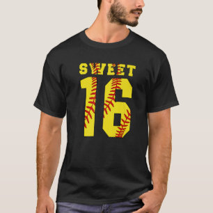 Fastpech Softball Sweet Sixn 16th Birthday Sweet T-Shirt