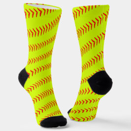 Fastpeit Softball Player Red Lack Spiral Sports Socken