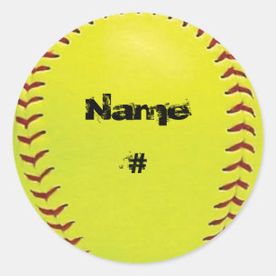 Fastpitch Softball-Aufkleber Runder Aufkleber