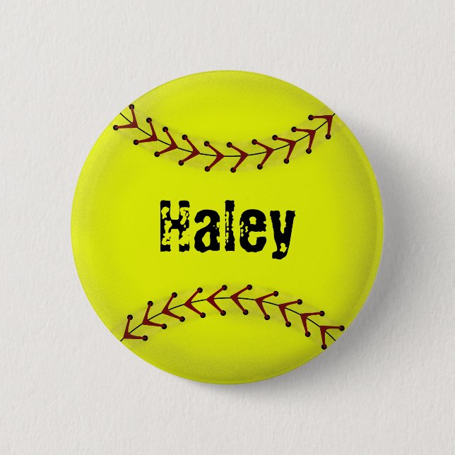 Fastpitch Softball-Flair-Knopf Button (Vorderseite)