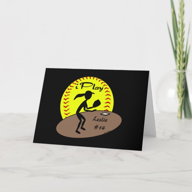 Fastpitch Softball-Karte Dankeskarte (Vorderseite)