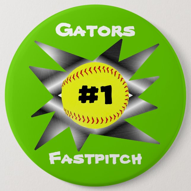 Fastpitch Softball-Knopf Button (Vorderseite)