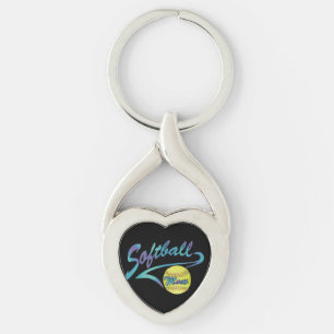 Fastpitch-Softball-Mama-Athletic-Tail Schlüsselanhänger