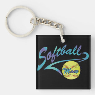 Fastpitch-Softball-Mama-Athletic-Tail Schlüsselanhänger