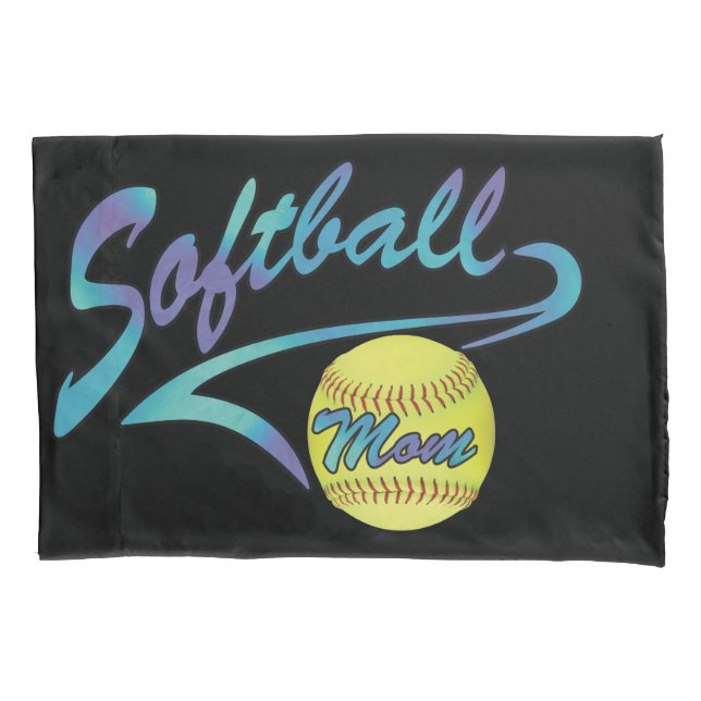 Fastpitch Softball-Mama-athletischer Schwanz Kissenbezug (Vorderseite)