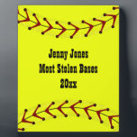 Fastpitch Softball Plaque Fotoplatte<br><div class="desc">Passen Sie diese Schnellimperplakette an,  um einen Spieler oder ein Team für herausragende Leistungen zu erkennen oder zu belohnen.</div>