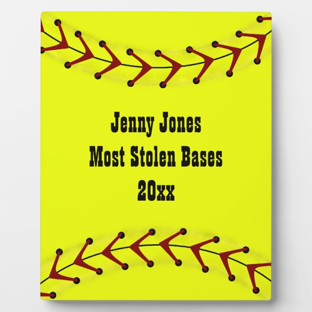 Fastpitch Softball Plaque Fotoplatte (Vorderseite)