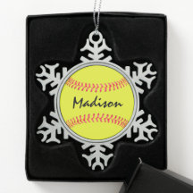 Fastpitch Softball Snowflake Weihnachtsschmuck