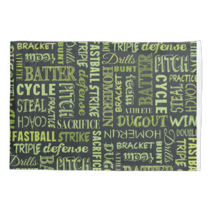 Fastpitch Softball-Spiel-Tafel-Wörter Kissenbezug