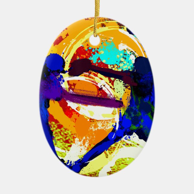 Fastpitch Softball-Spieler Keramikornament (Vorne)