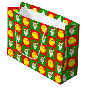 Fastpitch Softbälle u. frohe Weihnachten Sankt Große Geschenktüte