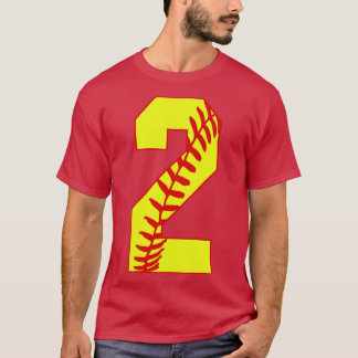 FaststockSoftball Nummer 2 2 Softball Jersey Uni T-Shirt