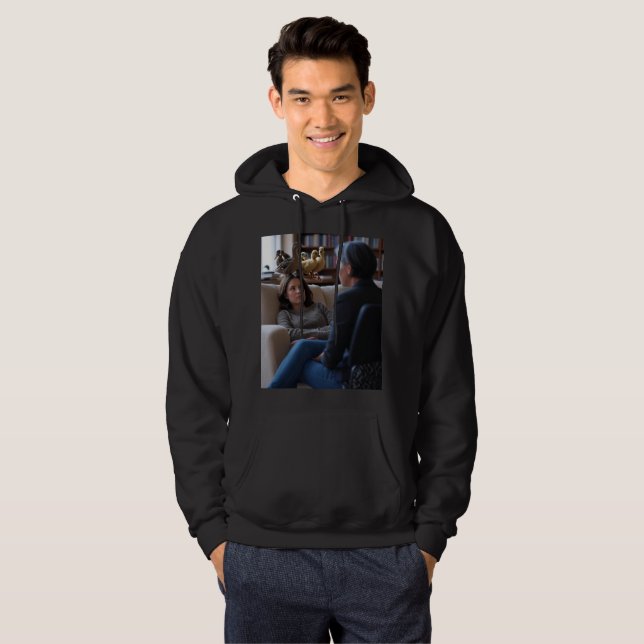 Faszination Mit Enten Männer schwarzer Kapuzenpull Hoodie (Vorne ganz)