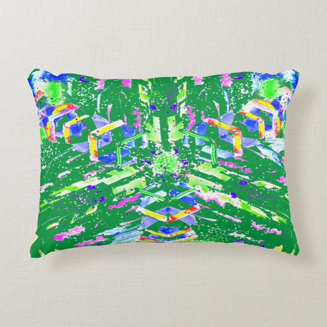 Faszinierende digitale Kunst in leuchtenden Farben Dekokissen (Vorderseite)