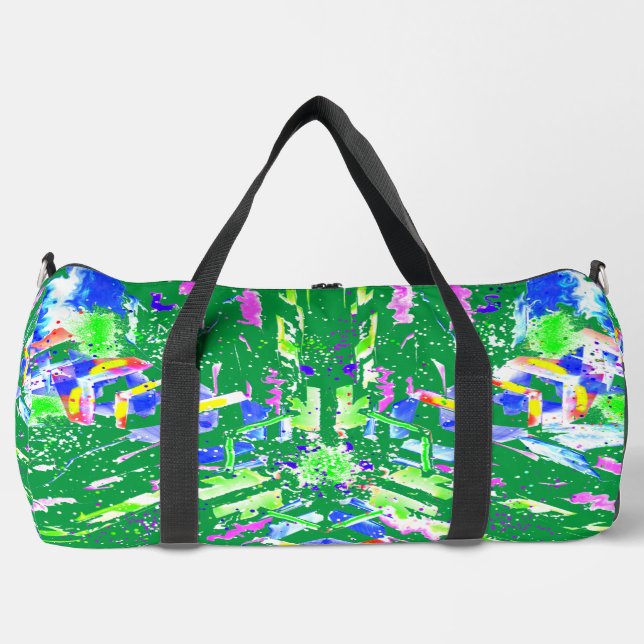 Faszinierende digitale Kunst in leuchtenden Farben Duffle Bag (Vorderseite)