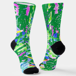 Faszinierende digitale Kunst in leuchtenden Farben Socken