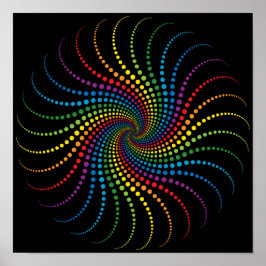 Faszinierende Regenbogenspirale Poster