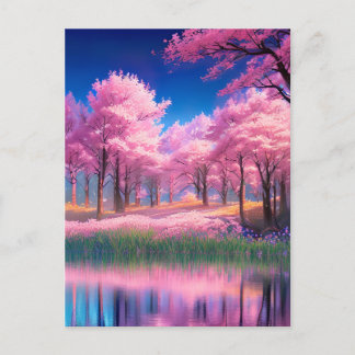 Faszinierende rosa Verzierungen Postkarte