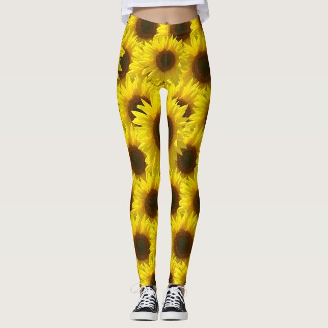 Faszinierende Sonnenblume Leggings (Vorderseite)
