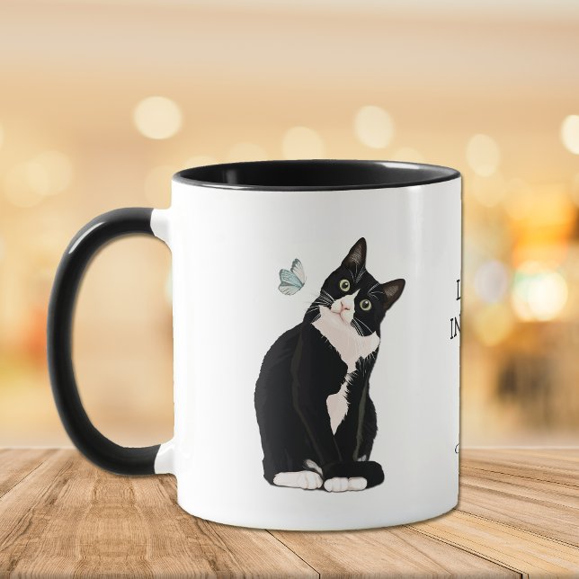 Faszinierende Tasse von Life Black Cat Butterfly K (Von Creator hochgeladen)