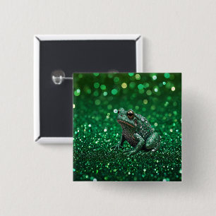 Faszinierender Aufstieg: Der grüne Funkelfrosch Button