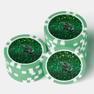 Faszinierender Aufstieg: Der grüne Funkelfrosch Pokerchips