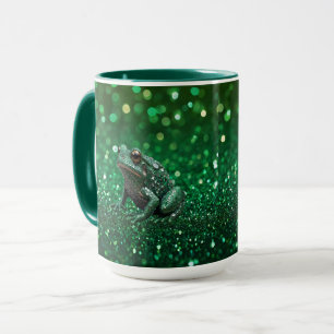 Faszinierender Aufstieg: Der grüne Funkelfrosch Tasse
