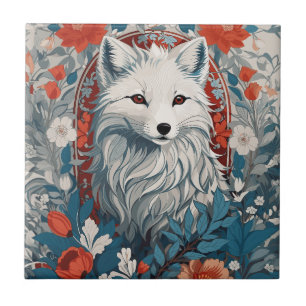 Faszinierender Polarfuchs-Wildlife Fliese