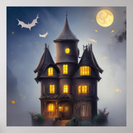 Faszinierendes Halloween-Mondlicht Poster