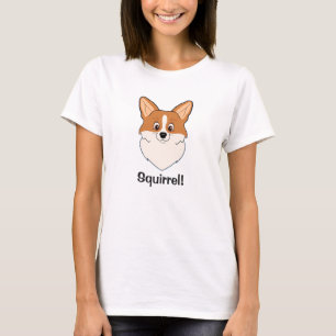 Faszinierter Corgi-Cartoon "Eichhörnchen " T-Shirt