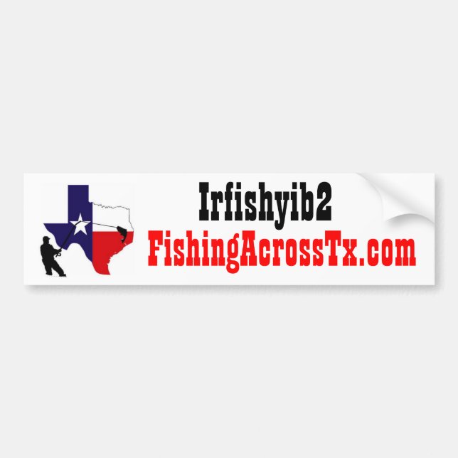 fat%20logo%20#001_AZ, FishingAcrossTx.com, Irfi.. Autoaufkleber (Vorne)