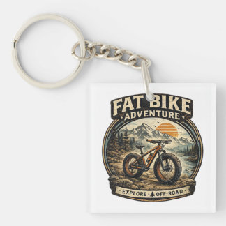 Fat Bike Abenteuer Grafik-Logo Schlüsselanhänger