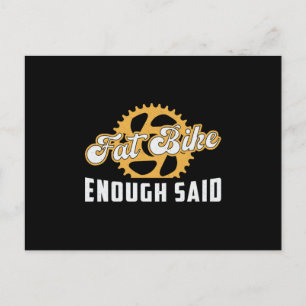 Fat Bike Fat Bike Reicht gesagt Biker Radfahren Re Postkarte